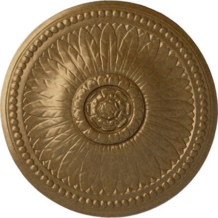 Ekena Millwork Bailey Ceiling Medallion (Fits Canopies up to 4"), Hand-Painted Pale Gold, 18 1/8"OD x 3/4"P CM19BIPAS
